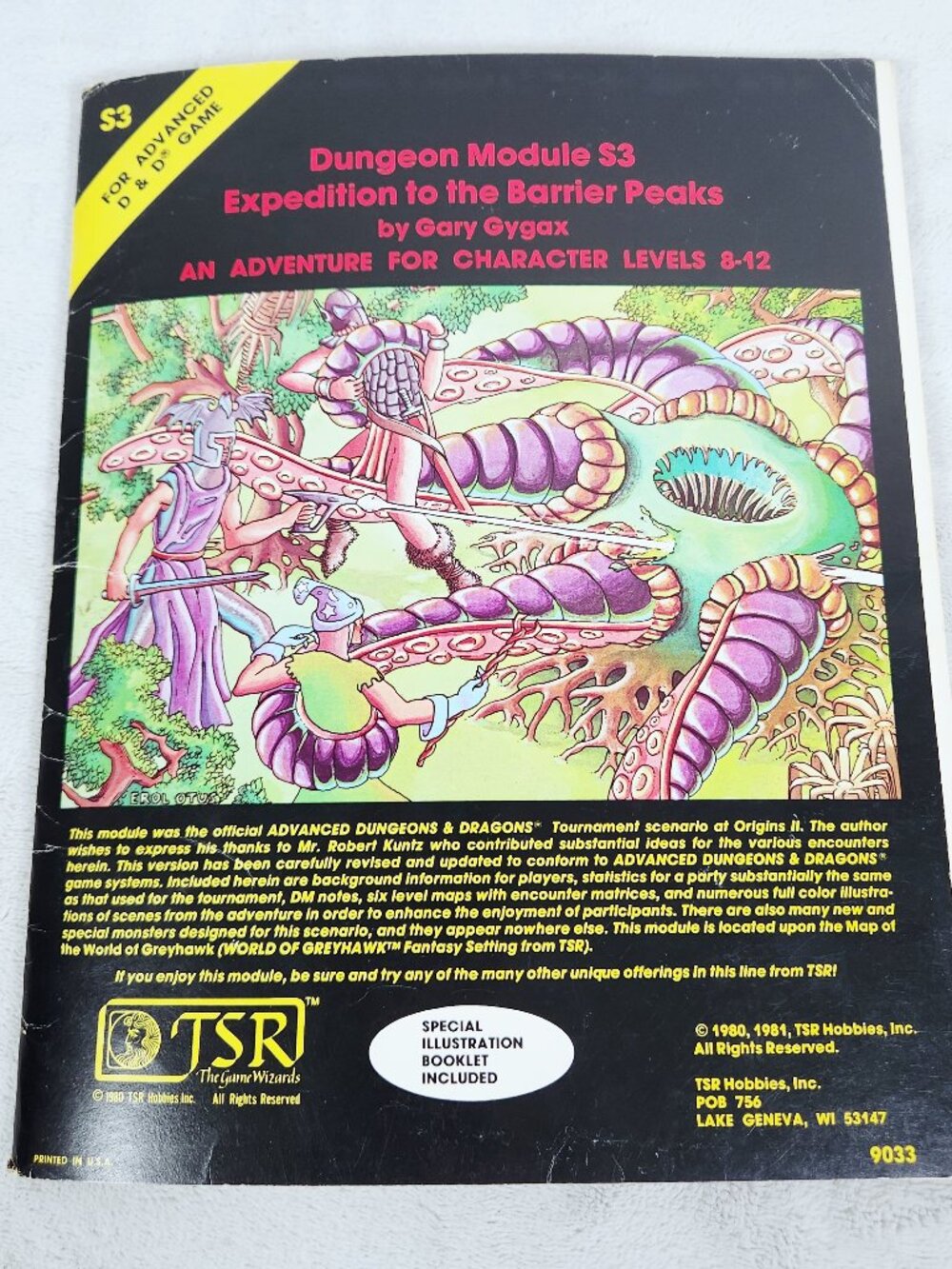 Dungeons and Dragons Advanced Module S3 Expedition to the Barrier Peak 1980s D&D